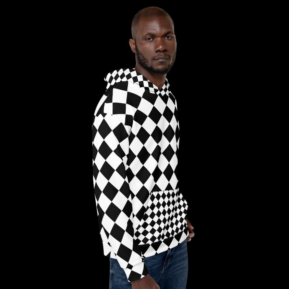 Men's classic checkerboard Hoodie 70s fashion - Picture 12 of 12